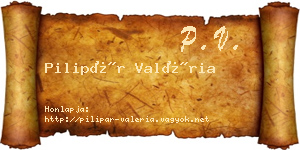 Pilipár Valéria névjegykártya